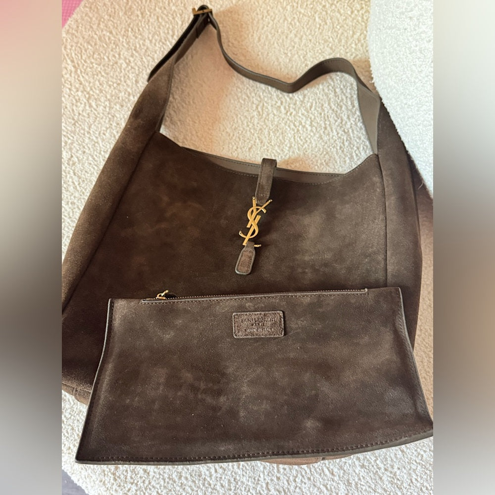 Suede hobo boho satchel tote bag